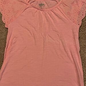 OshKosh B'gosh Light Pink Eyelet Sleeve Top